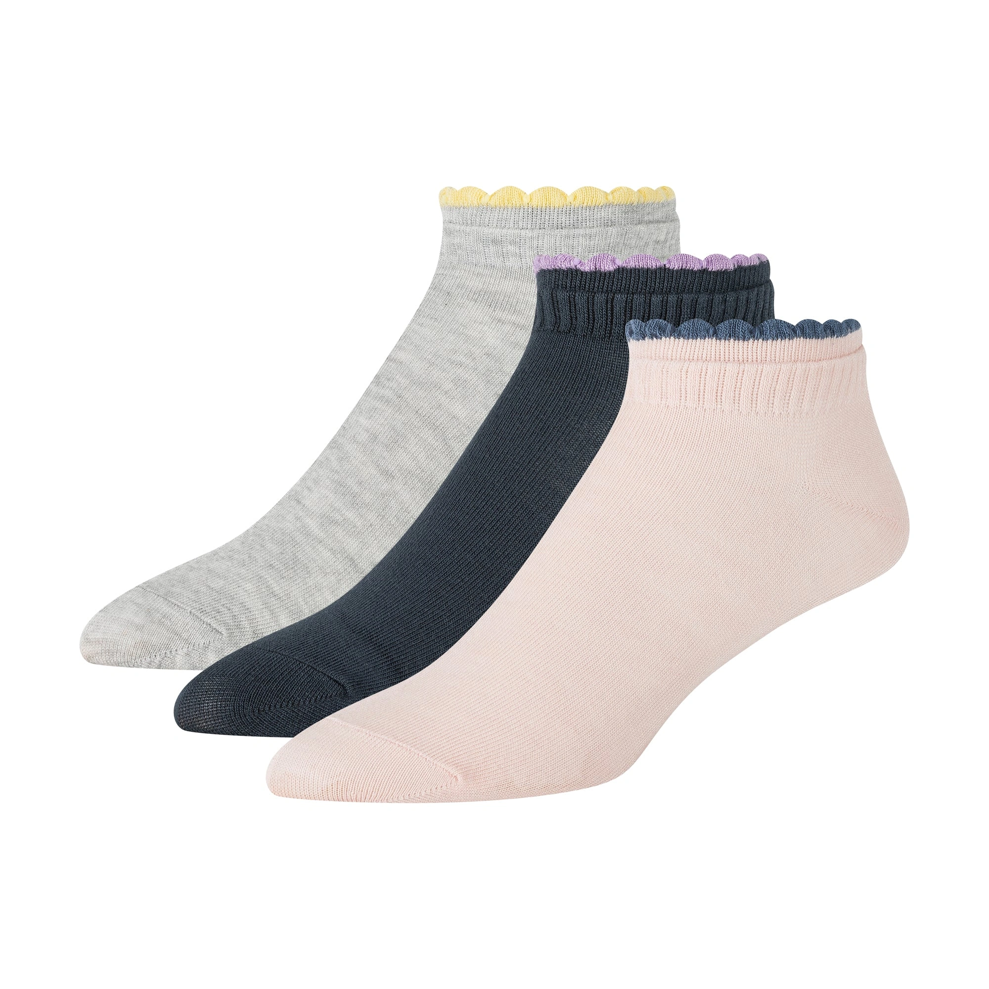 3PK Calzini Bassi Donna Doppio Polsino - Comfort e Stile Senza Compromessi!